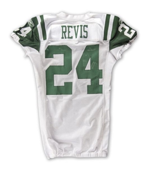2011 Darrelle Revis New York Jets Game Worn Road Jersey (MeiGray LOA with Photo Match)